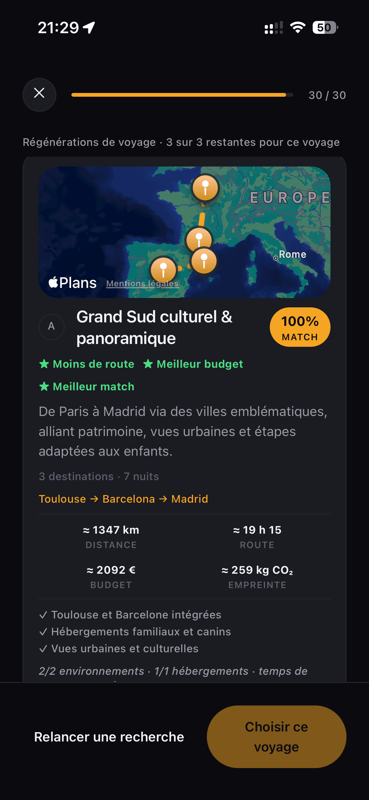RoadTrAIp trip proposal