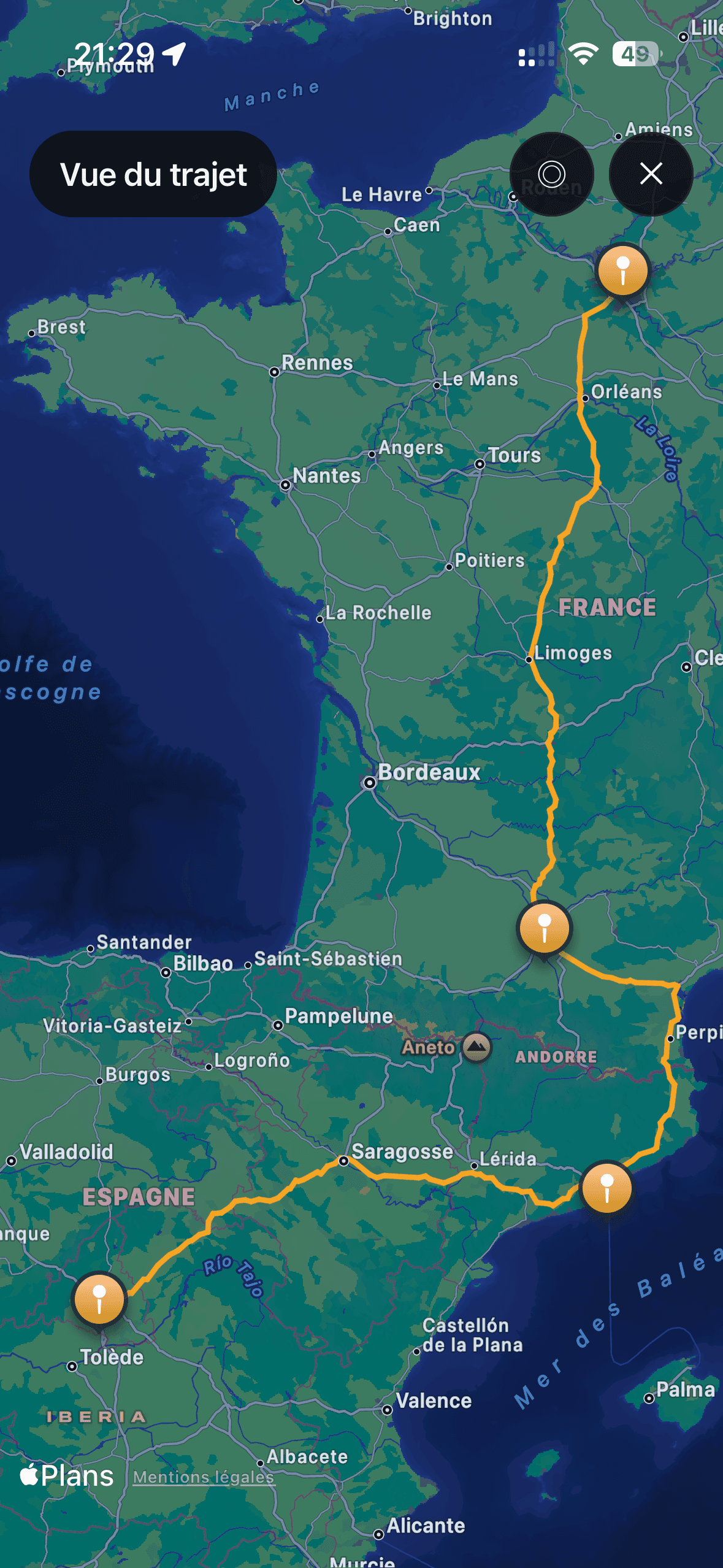 RoadTrAIp route map